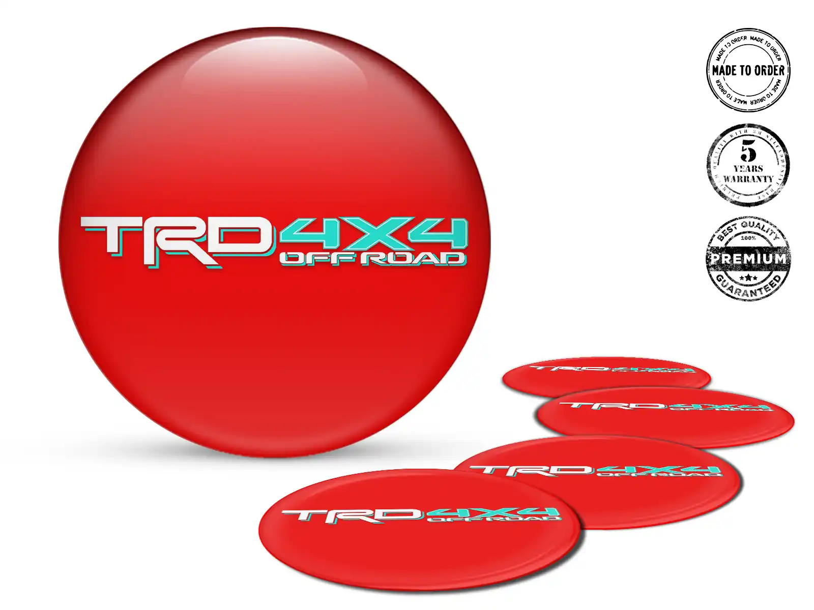 Toyota TRD Radaufkleber Logo Harzgewölbtes Design